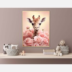 Giraffens Pinkfulde Eventyr - Giraf Plakat 32