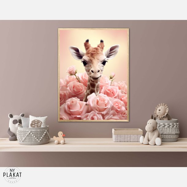 Giraffens Pinkfulde Eventyr - Giraf Plakat 32