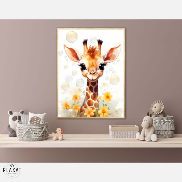 Giraffens Bobleleg - Giraf Plakat 14