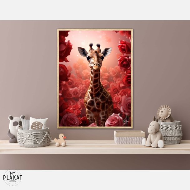 Giraffens Rde Rosesymfoni - Giraf Plakat 16