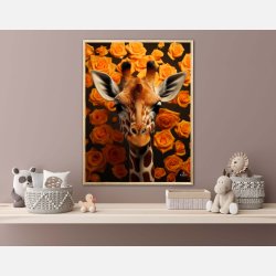 Orange Rosernes Giraf - Giraf Plakat 19