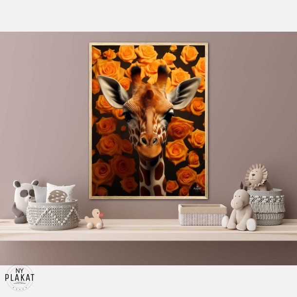 Orange Rosernes Giraf - Giraf Plakat 19