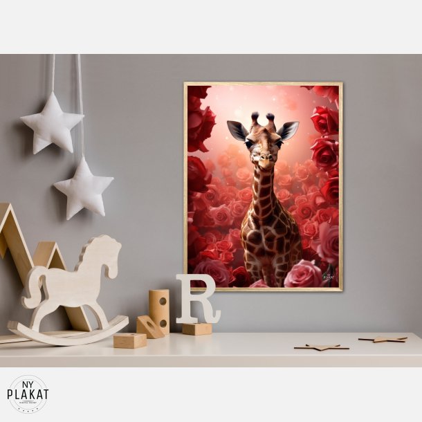 Giraffens Rde Rosesymfoni - Giraf Plakat 16