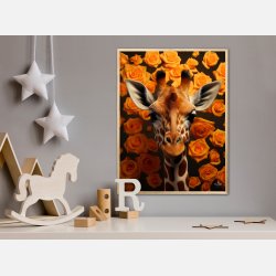 Orange Rosernes Giraf - Giraf Plakat 19