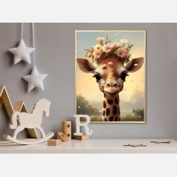 Giraffens Blomsterdrm - Giraf Plakat 10