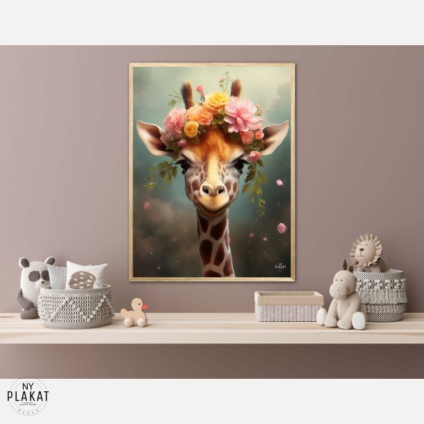 Giraffens Eventyr i Blomsterland - Giraf Plakat 8