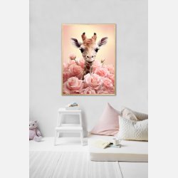 Giraffens Pinkfulde Eventyr - Giraf Plakat 32