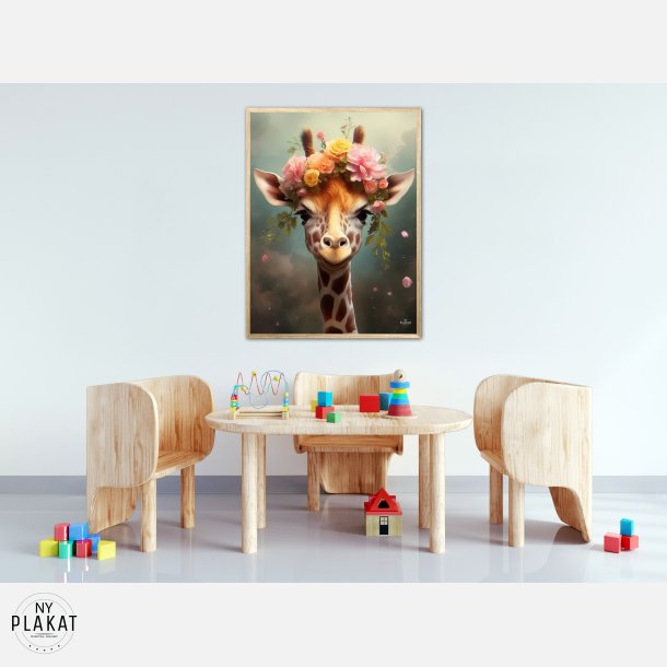 Giraffens Eventyr i Blomsterland - Giraf Plakat 8