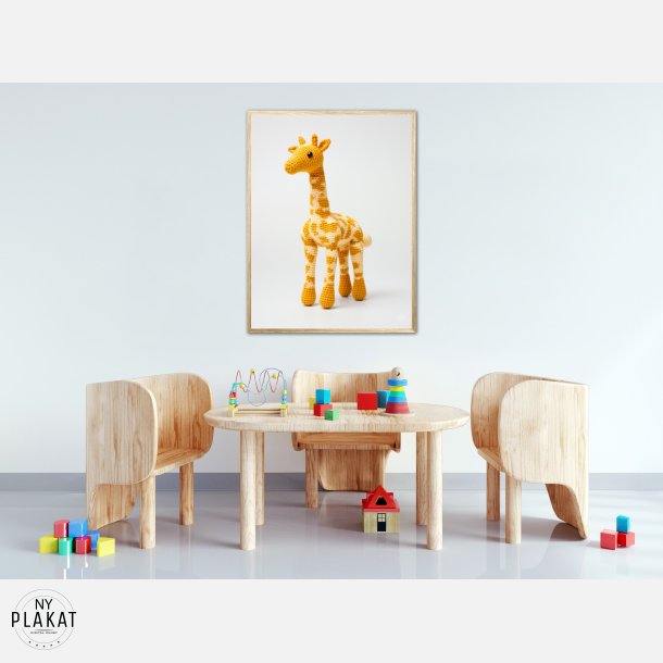 Gul Garn Giraf - Giraf Plakat 11