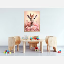 Giraffens Pinkfulde Eventyr - Giraf Plakat 32
