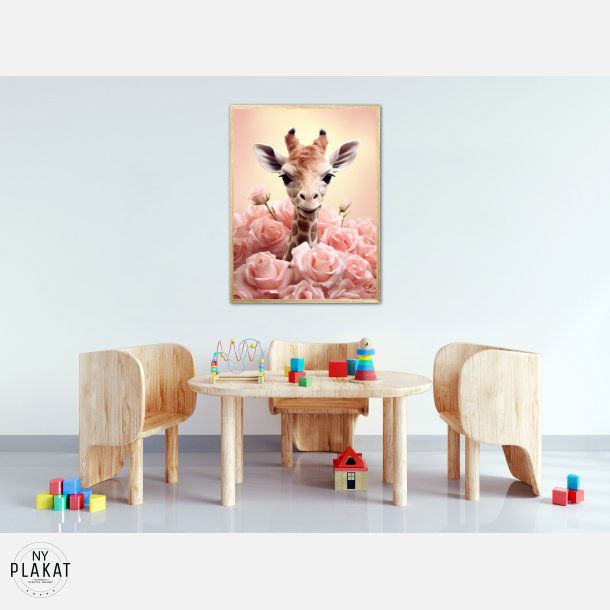 Giraffens Pinkfulde Eventyr - Giraf Plakat 32