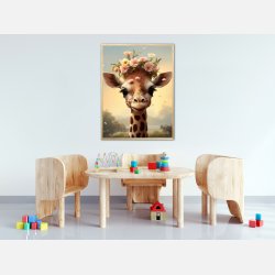 Giraffens Blomsterdrm - Giraf Plakat 10