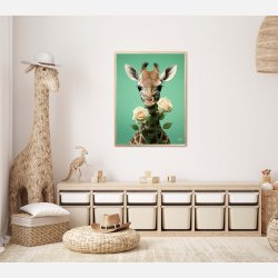 Giraffens Blomsterdans - Giraf Plakat 18