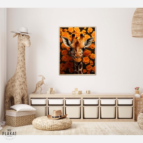 Orange Rosernes Giraf - Giraf Plakat 19