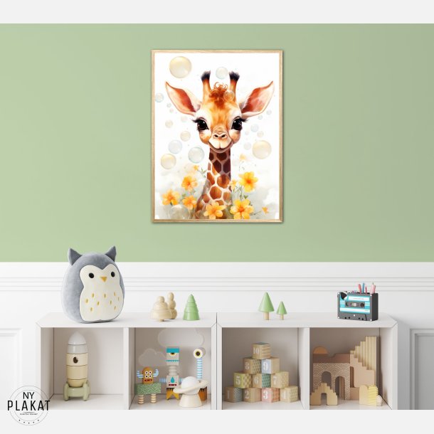 Giraffens Bobleleg - Giraf Plakat 14