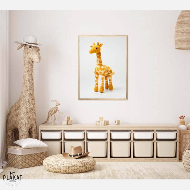 Gul Garn Giraf - Giraf Plakat 11