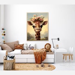 Giraffens Blomsterdrm - Giraf Plakat 10