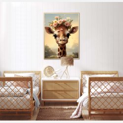 Giraffens Blomsterdrm - Giraf Plakat 10