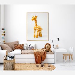 Gul Garn Giraf - Giraf Plakat 11