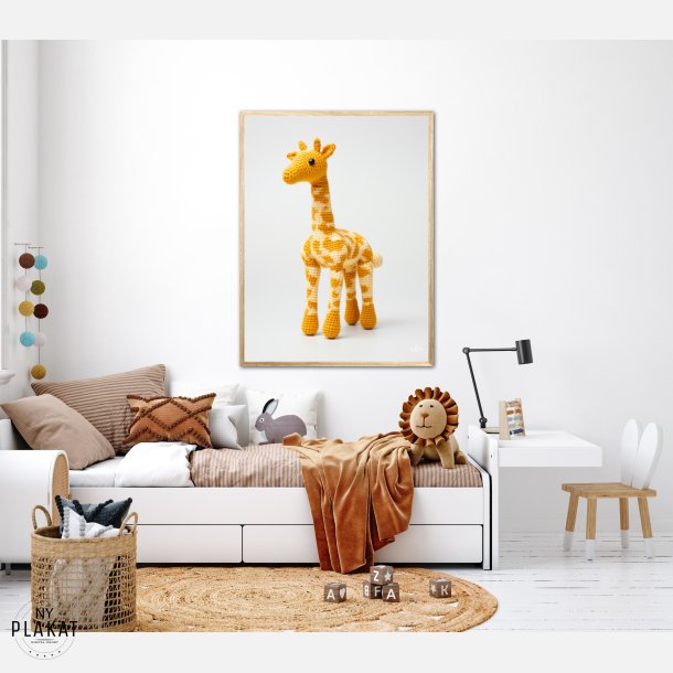 Gul Garn Giraf - Giraf Plakat 11