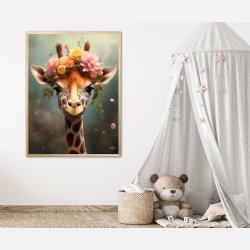 Giraffens Eventyr i Blomsterland - Giraf Plakat 8