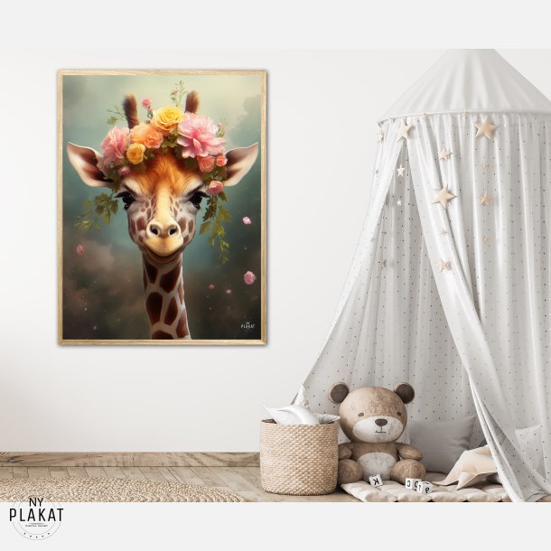 Giraffens Eventyr i Blomsterland - Giraf Plakat 8