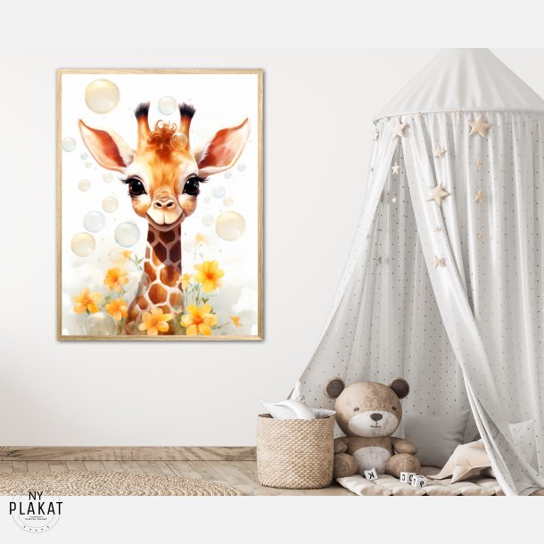 Giraffens Bobleleg - Giraf Plakat 14