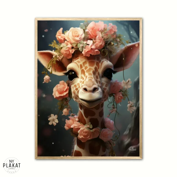 Floral GiraFantasia Plakat - Giraf Plakat 1