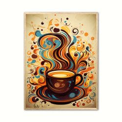 Kaffe Abstrakt - Plakat Nr. 5