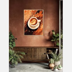 Kaffe Abstrakt - Plakat Nr. 1