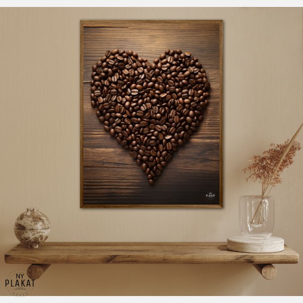 Hjerte af Kaffebnner - Plakat  Nr. 2