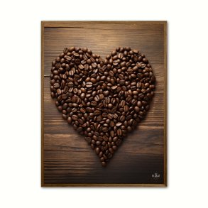 Hjerte af Kaffebnner - Plakat  Nr. 2