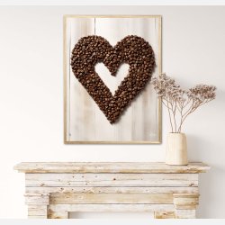 Hjerte af Kaffebnner - Plakat  Nr. 4