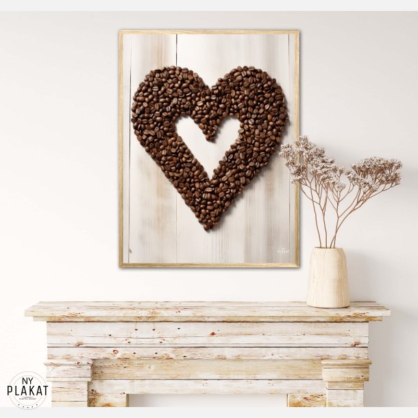 Hjerte af Kaffebnner - Plakat  Nr. 4