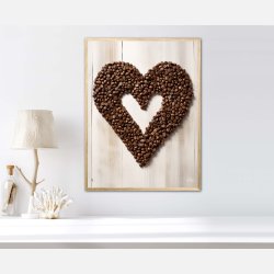 Hjerte af Kaffebnner - Plakat  Nr. 4