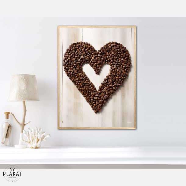 Hjerte af Kaffebnner - Plakat  Nr. 4