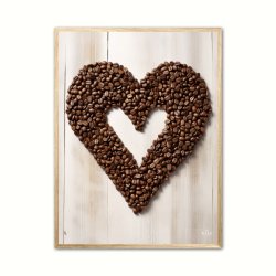 Hjerte af Kaffebnner - Plakat  Nr. 4