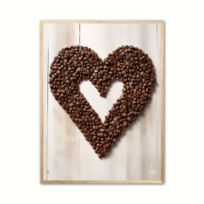 Hjerte af Kaffebnner - Plakat  Nr. 4
