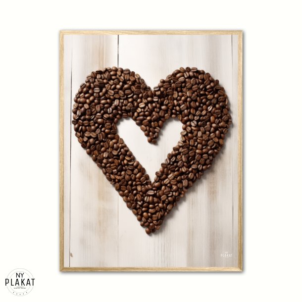 Hjerte af Kaffebnner - Plakat  Nr. 4