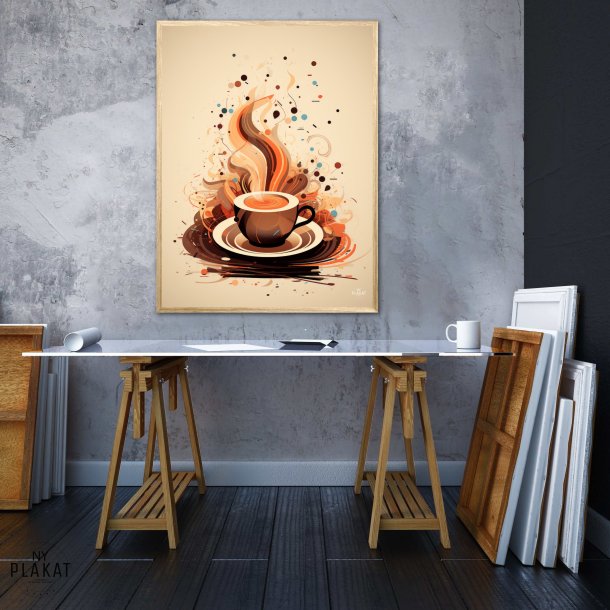 Kaffe Abstrakt - Plakat Nr. 10