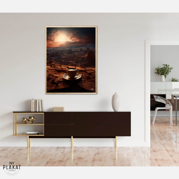 Kaffe et fjernt sted plakat