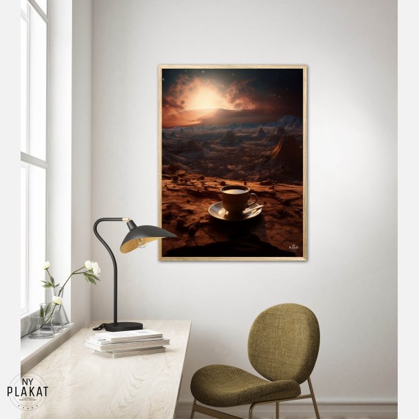 Kaffe et fjernt sted plakat