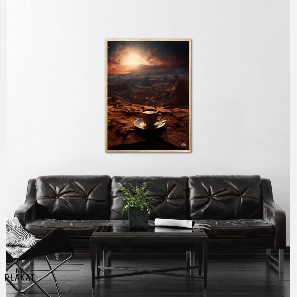 Kaffe et fjernt sted plakat