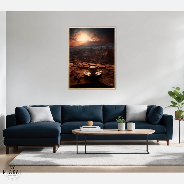 Kaffe et fjernt sted plakat