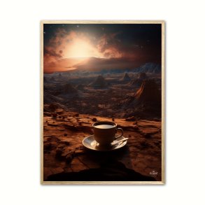 Kaffe et fjernt sted plakat