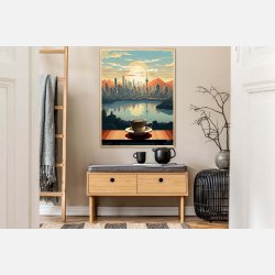 Cityscape Coffee Dream plakat