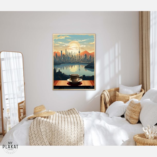Cityscape Coffee Dream plakat