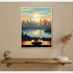Cityscape Coffee Dream plakat