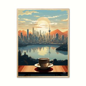 Cityscape Coffee Dream plakat
