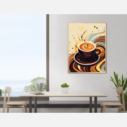 Kaffe Abstrakt - Plakat Nr. 6